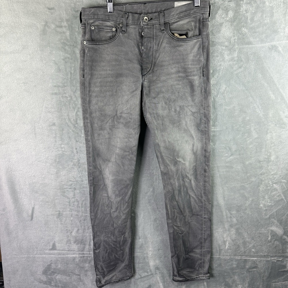 Rag & Bone Fit 2 Slim Jeans Men's 32‎ Gray Stretch Denim Button Fly USA Made